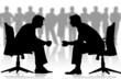 Hombres de Negocios discutiendo sentados Hombres de Negocios discutiendo sentados