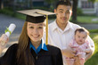 Young woman graduating
