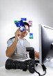 Photojournalist selecting picture