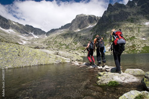Photo: Hiking in high mountains Hiking in high mountains