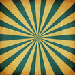 retro blue and yellow sunburst