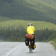 Biking on the icefields parkway