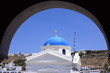 Church seen through an arch