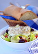 Greek salad with bread