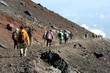 Wanderer auf dem Berg Fuji in Japan