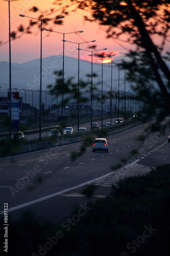 Photo: Cars on the highway Ethniki Odos;Greece Cars on the highway Ethniki Odos;Greece