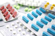 different pills isolated on white background different pills isolated on white background