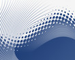 Blue halftone and lines