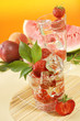 Fresh water and strawberries