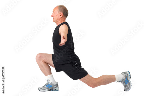 Senior man. Exercise
