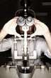 Patient at optometrist