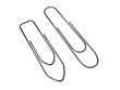 Paper clip isolated on white background