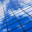 Wall of business center and sky Wall of business center and sky