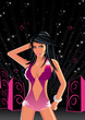 Pink Disco fashion girl