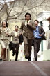 Business people running