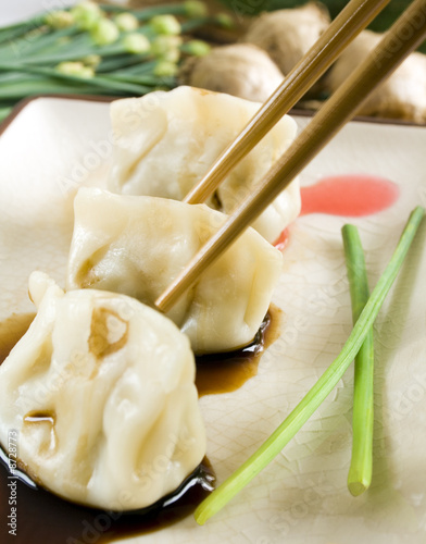 Photo: Dumplings & chopsticks Dumplings & chopsticks