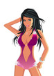 White Disco fashion girl White Disco fashion girl