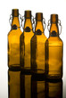 Abstract beer bottles