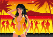 disco girl sun beach disco girl sun beach
