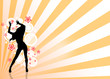 Girl dance winth the star