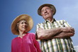 Senior couple with hats
