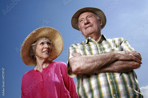 Photo: Senior couple with hats Senior couple with hats