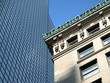 Historic Stone and Glass Office Building contrast