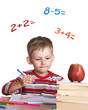Little student learning math