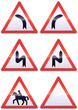 Panneaux de signalisation métal de danger (détouré)