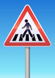 Panneau de danger passage pour piéton
