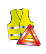 gilet et triangle de signalisation