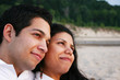 Photo: Two People Looking up to the Sky at the Beach Two People Looking up to the Sky at the Beach