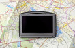 GPS - global positioning system on map
