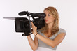 Model Using A Professional Video Camera