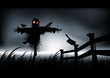 Lonely, dark and evil is this scarecrow. Lonely, dark and evil is this scarecrow.