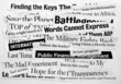 Close up of new paper headlines
