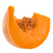 Piece of pumpkin isolated on white