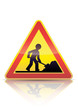 Panneau de danger travaux (reflet métal) Panneau de danger travaux (reflet métal)