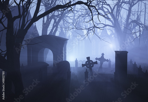 Foto: Misty Overgrown Cemetary Misty Overgrown Cemetary