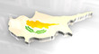 3d flag map of cyprus