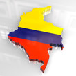 3d flag map of colombia 3d flag map of colombia