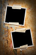 Photo: Two blank photographs on a wooden background Two blank photographs on a wooden background