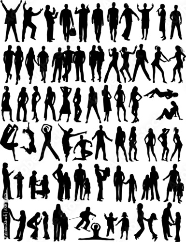 people silhouettes standing. Silhouette of people
