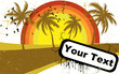Vintage sunset beach