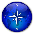 Compass button with map inlay (French/Spanish) Compass button with map inlay (French/Spanish)