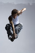 stylish and cool breakdance style dancer posing