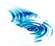 Crystal clear water on white background