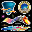 Vector: Automotive Sticker design, vector illustration layered file. Automotive Sticker design, vector illustration layered file.