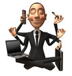 Businessman multitache