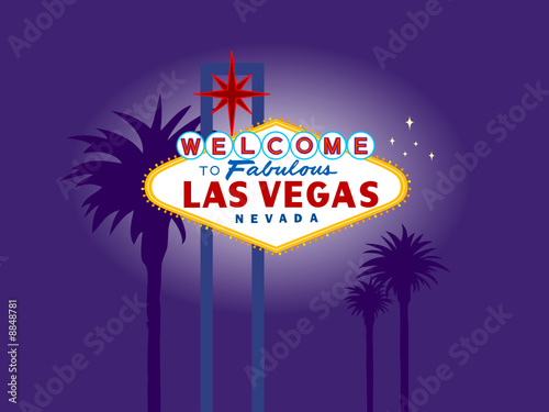 welcome to las vegas sign at night. of Las Vegas Welcome Sign
